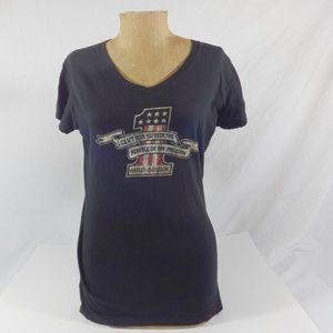 HARLEY DAVIDSON Women's Black T-Shirt Size Large